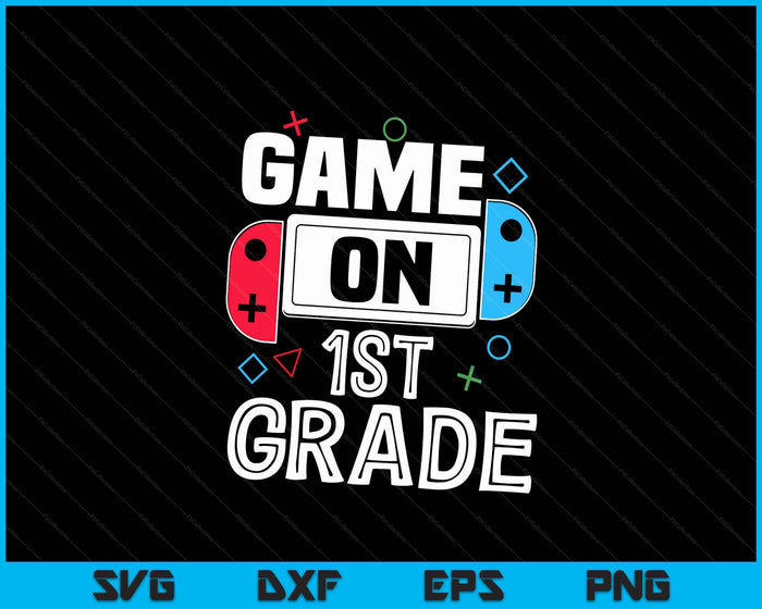 Gamer Back To School Funny Game 1st Grade Kids Boys SVG PNG Digital Cutting Files