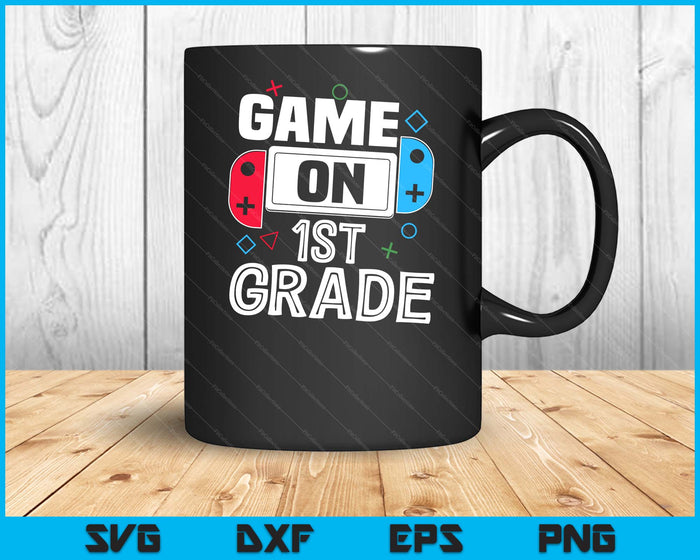 Gamer Back To School Funny Game 1st Grade Kids Boys SVG PNG Digital Cutting Files