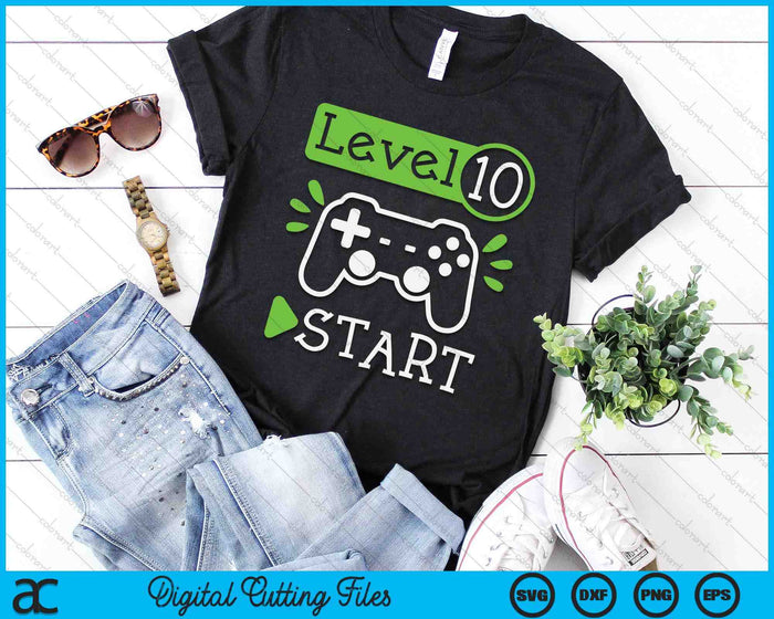 Gamer Birthday 10th Birthday Level 10 SVG PNG Digital Printable Files