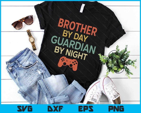 Gamer Brother By Day Guardian By Night Gaming SVG PNG Digital Printable Files