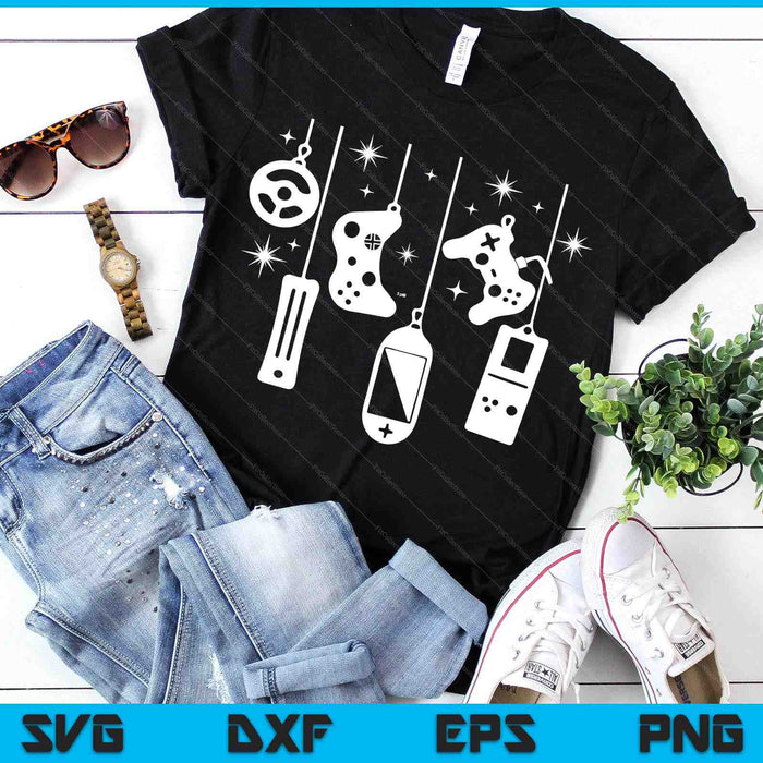 Gamer Christmas Video Game Controller Xmas Gaming Pajama SVG PNG Digital Printable Files