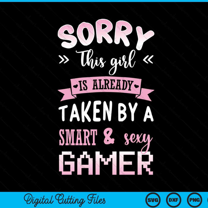 Gamer computer video games gaming couple girlfriend SVG cut file