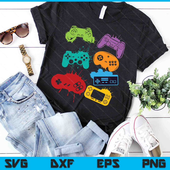 Gamer Control Gamepad Video Game Controller Gamepad Gamer SVG PNG Digital Cutting Files