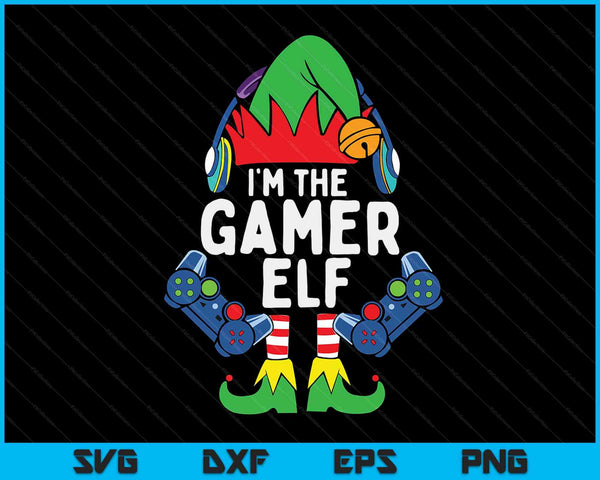 Gamer elf matching family Christmas SVG cut file