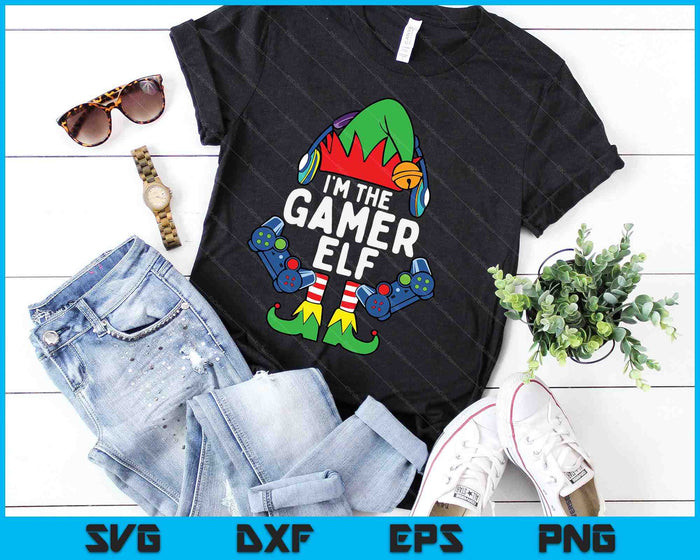 Gamer Elf Matching Family Christmas SVG PNG digitale snijbestanden