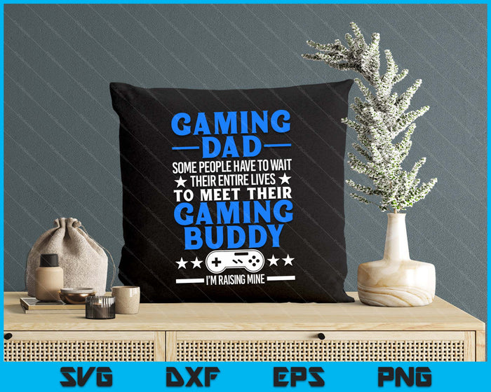 Gamer Fathers Day Gift Video Games Gaming Dad Gaming SVG PNG Digital Cutting File