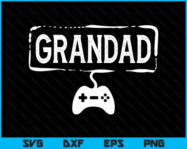 Gamer grandad video game gaming SVG cut file
