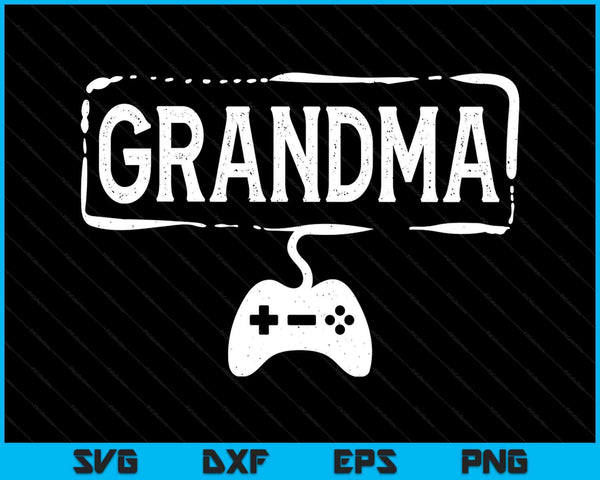 Gamer grandma video game gaming SVG cut file