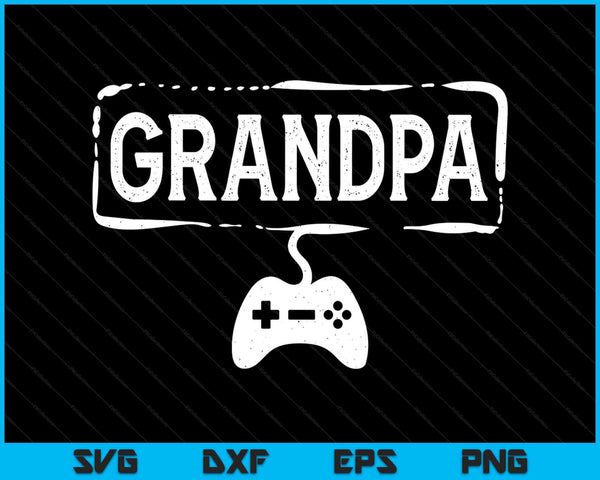 Gamer grandpa video game gaming SVG cut file