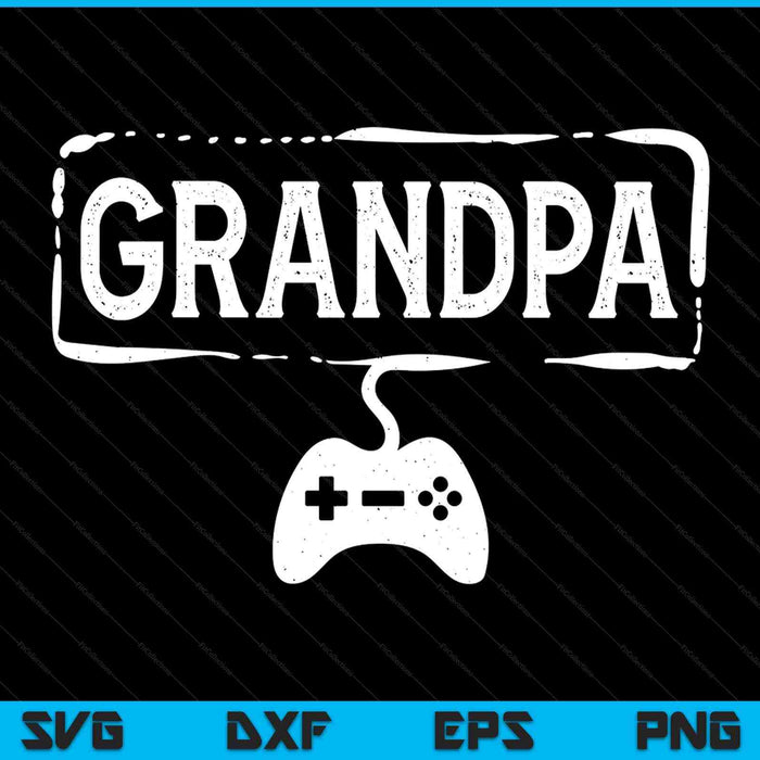 Gamer grandpa video game gaming SVG cut file