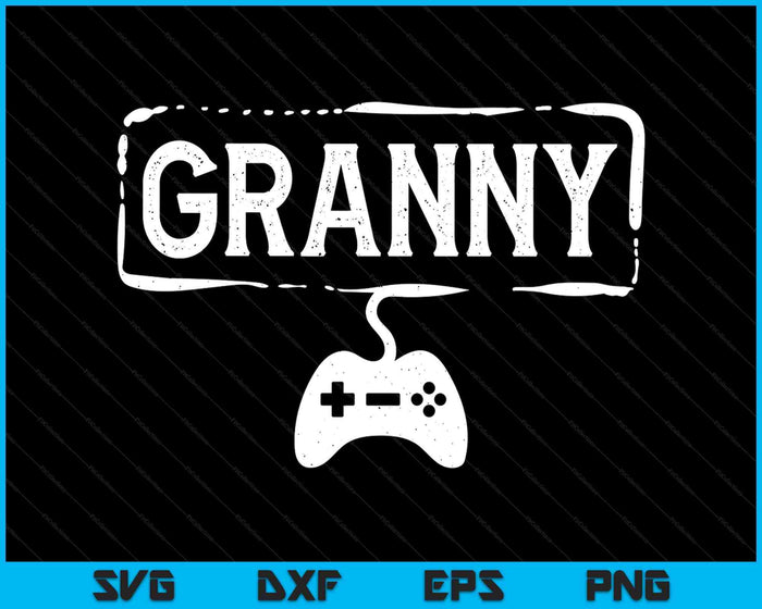 Gamer Granny Video Game Funny Gaming SVG PNG Digital Printable Files