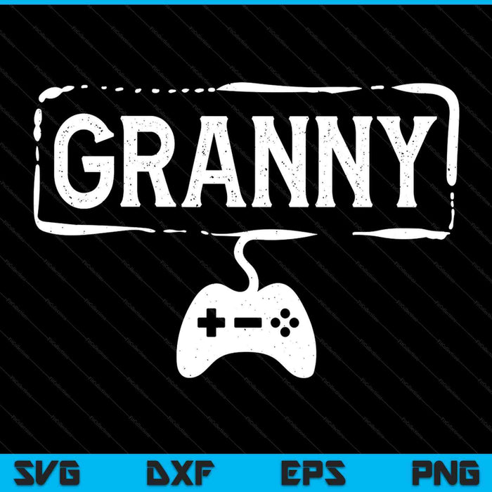 Gamer granny video game gaming SVG cut file