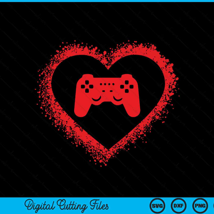 Gamer Heart Valentines Day Video Games SVG PNG Digital Printable Files