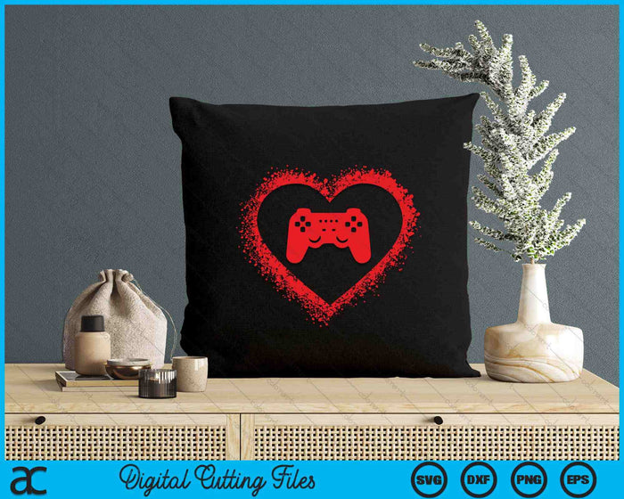 Gamer Heart Valentines Day Video Games SVG PNG Digital Printable Files