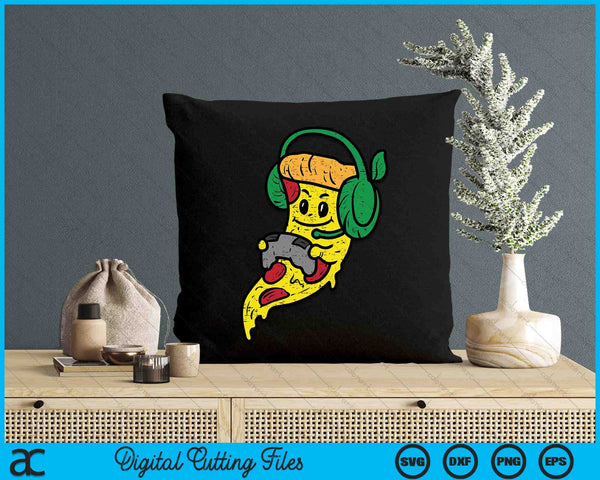 Gamer Pizza Video Gaming Funny Food Men Boys Kids Teen Youth SVG PNG Digital Printable Files