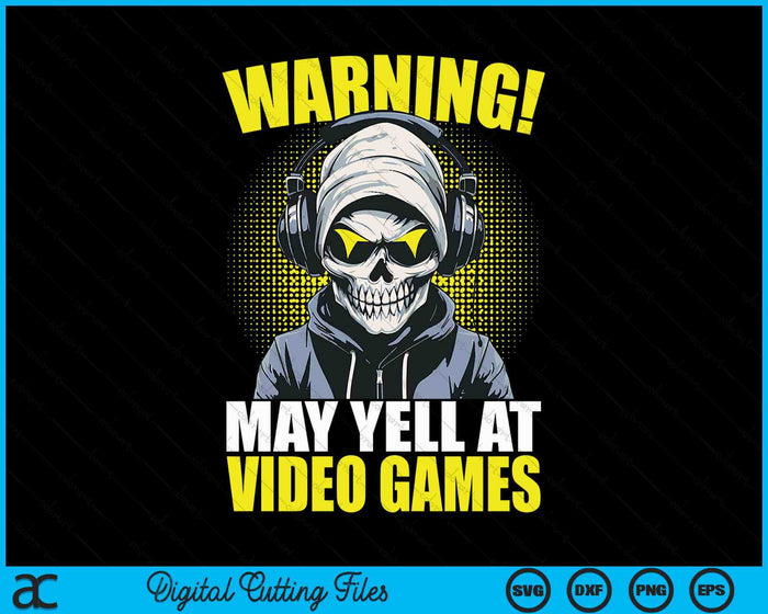 Gamer Skeleton Gaming Video Games SVG PNG Digital Printable Files