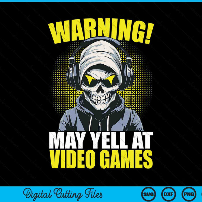 Gamer skeleton gaming video games SVG cut file