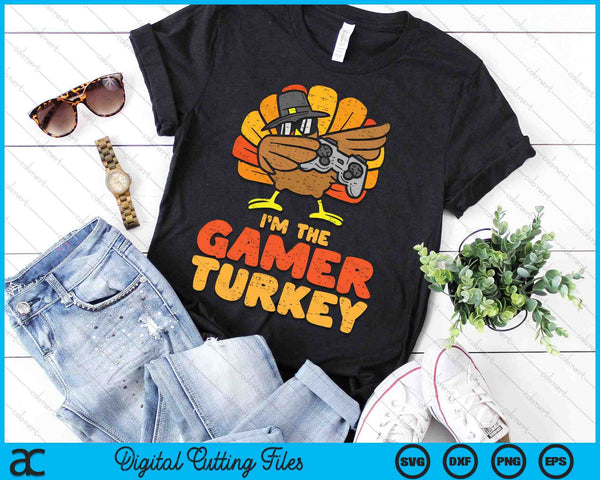 Gamer Turkey VIdeo Games Gaming Boys Thanksgiving SVG PNG Digital Printable Files