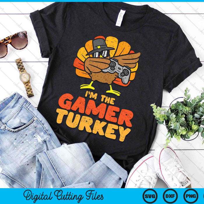 Gamer Turkey VIdeo Games Gaming Boys Thanksgiving SVG PNG Digital Printable Files