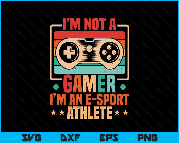 Gamer e-sport athlete, video games esport gaming SVG cut file