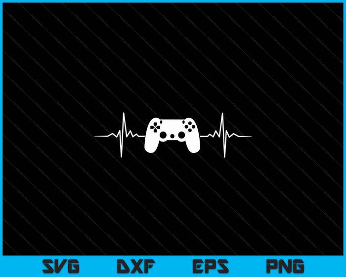 Gaming Gaming PS Console 5 Heartbeat Gamer SVG PNG Digitale Schneidedateien