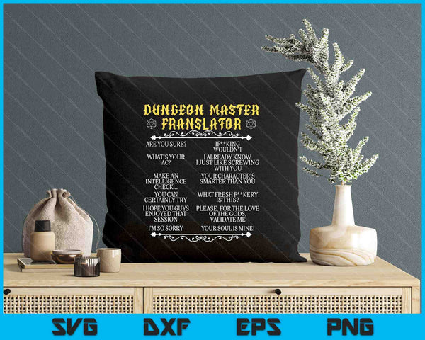 Gaming Master Board Game Role Playing Game Player Dungeon SVG PNG Digital Printable Files