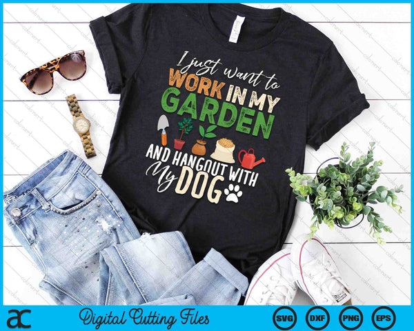 Gardening Dog Lover Gardener Garden Pet Gift Plants SVG PNG Digital Printable Files