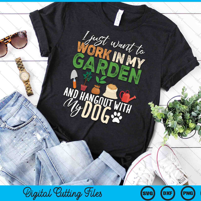 Gardening Dog Lover Gardener Garden Pet Gift Plants SVG PNG Digital Printable Files