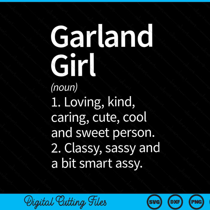 Garland girl tx Texas home roots SVG cut file