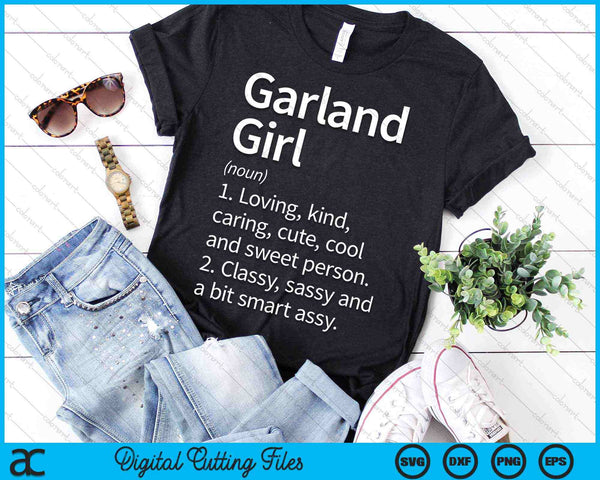 Garland Girl TX Texas Home Roots SVG PNG Digital Cutting Files