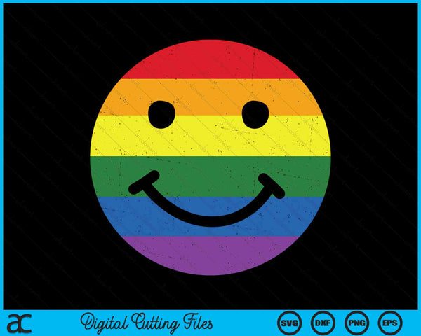 Gay Pride Equality LGBTQ Smile SVG PNG Digital Cutting Files