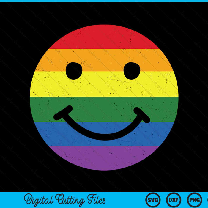 Gay pride equality LGBTQ smile SVG cut file