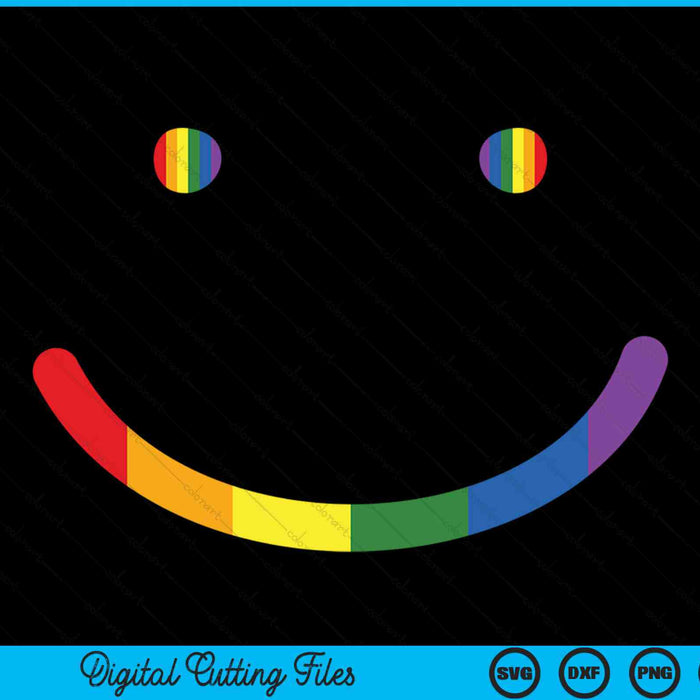 Gay pride equality LGBTQ smile SVG cut file