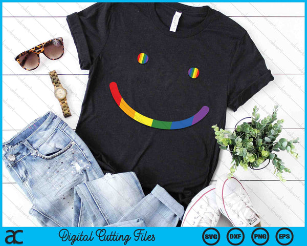 Gay Pride Equality LGBTQ Smile SVG PNG Digital Printable Files