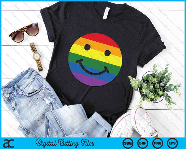 Gay Pride Equality LGBTQ Smile SVG PNG Digital Cutting Files