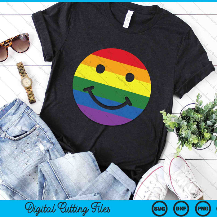 Gay Pride Equality LGBTQ Smile SVG PNG Digital Cutting Files