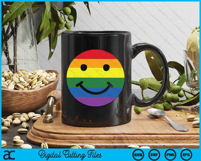 Gay Pride Equality LGBTQ Smile SVG PNG Digital Cutting Files