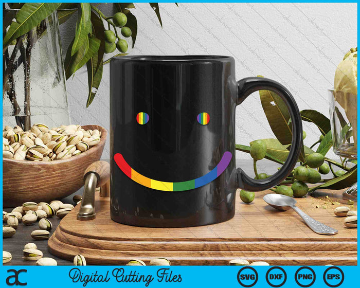 Gay Pride Gelijkheid LGBTQ Smile SVG PNG digitale afdrukbare bestanden