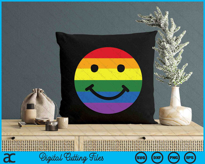 Gay Pride Equality LGBTQ Smile SVG PNG Digital Cutting Files