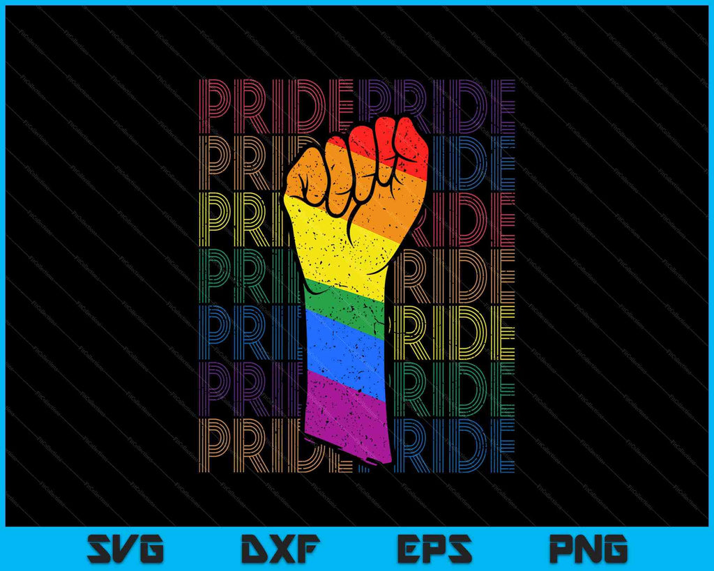Gay Pride Fist Lgbt SVG PNG Digital Printable Files – creativeusarts