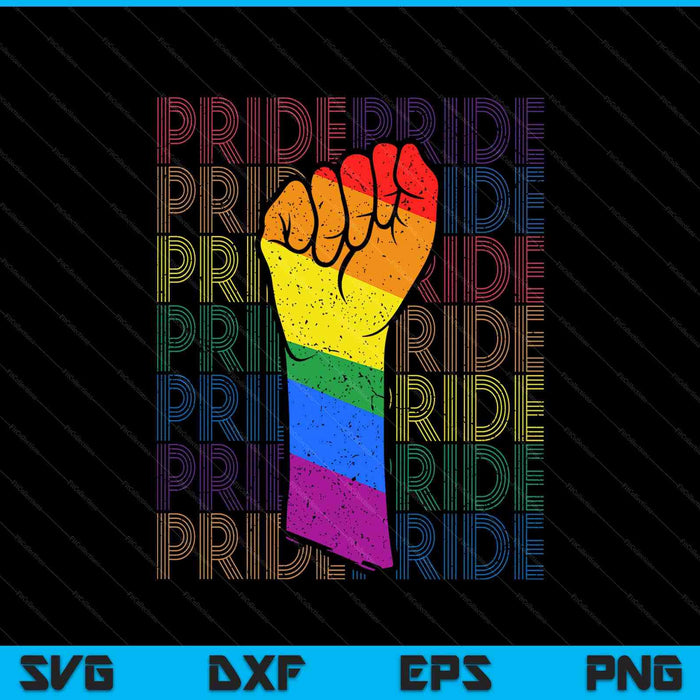 Gay pride fist lgbt SVG cut file