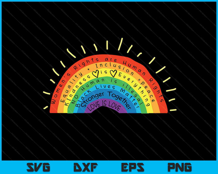 Orgullo Gay Derechos Humanos Las Vidas Negras Importan El Amor Es Amor SVG PNG Archivos de Corte Digital