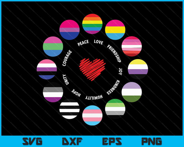 Gay Pride LGBTQ Rainbow LGBT Pride SVG PNG Digital Printable Files