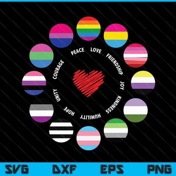 Gay pride LGBTQ rainbow LGBT pride SVG cut file