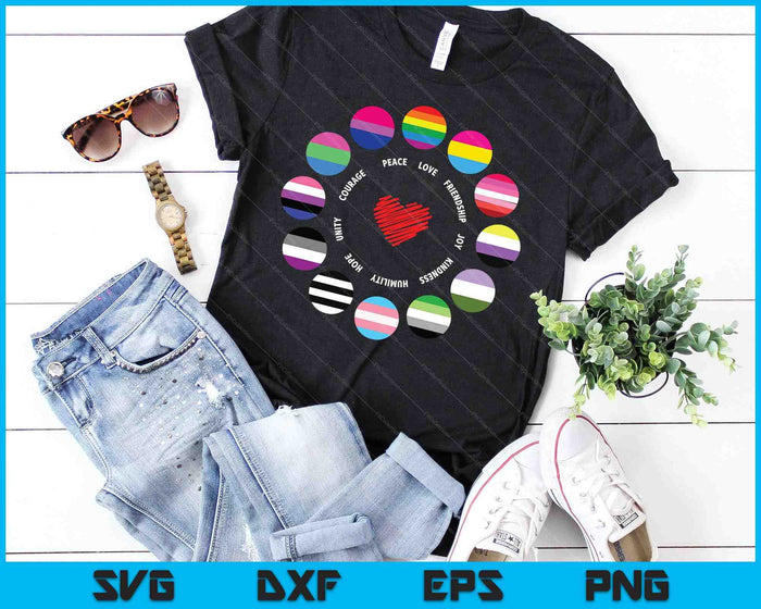 Gay Pride LGBTQ Rainbow LGBT Pride SVG PNG Digital Printable Files