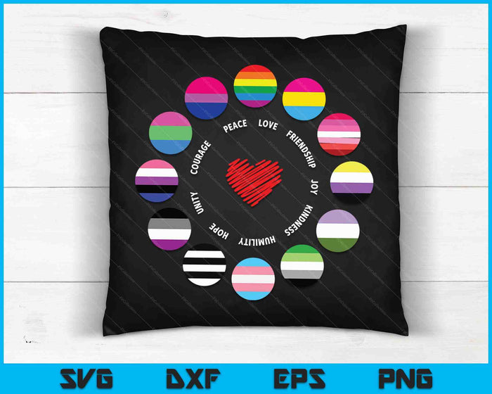 Gay Pride LGBTQ Rainbow LGBT Pride SVG PNG digitale afdrukbare bestanden