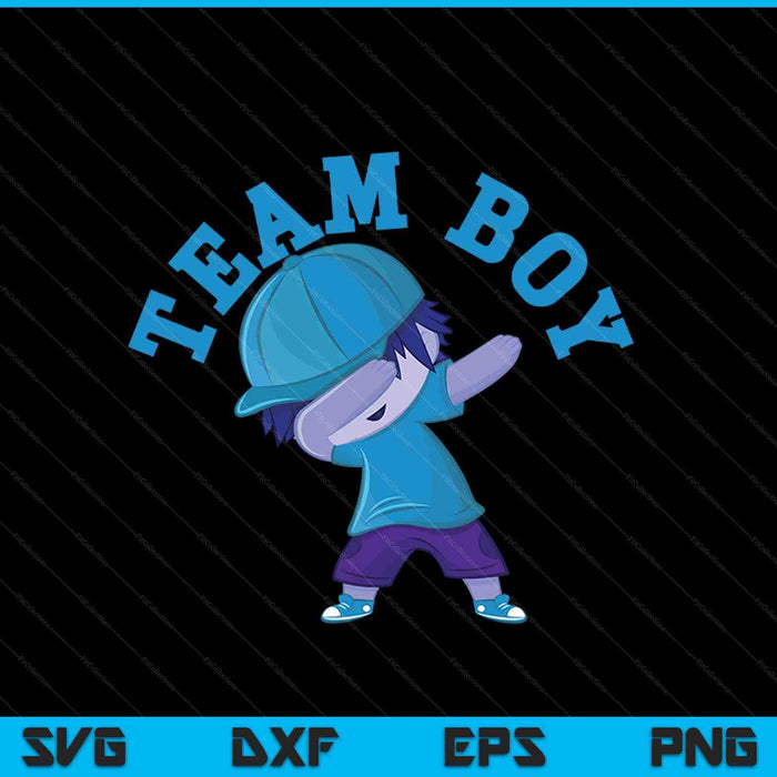 Gender Reveal Party Team Boy SVG PNG Digital Cutting Files