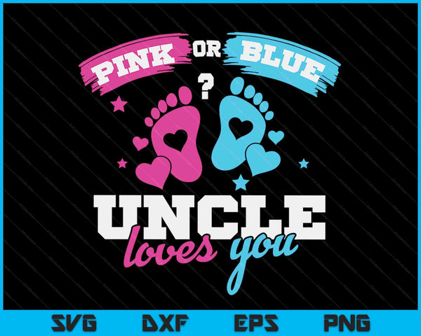 Gender Reveal Uncle SVG PNG Digital Printable Files