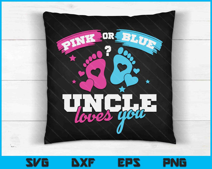 Gender Reveal Uncle SVG PNG Digital Printable Files