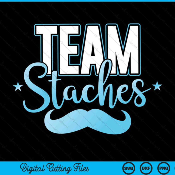 Gender Reveal Team Boy Staches Matching Family SVG PNG Digital Cutting Files